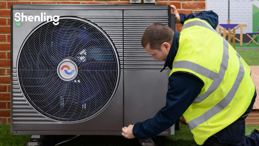 Air source heat pump installation